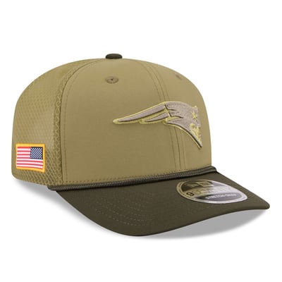  New England Patriots New Era 2025 Salute to Service 9SEVENTY Adjustable Hat - Green