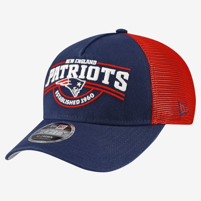 New England Patriots New Era A-Frame 9FORTY Adjustable Hat - Navy

