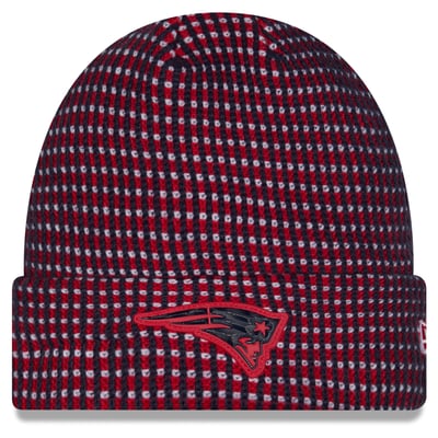 New England Patriots New Era 2026 Sideline Cold Weather  Cuffed Knit Hat - Red