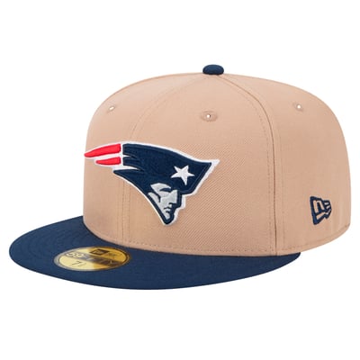New England Patriots New Era   Logo Main 59FIFTY Fitted Hat - Tan