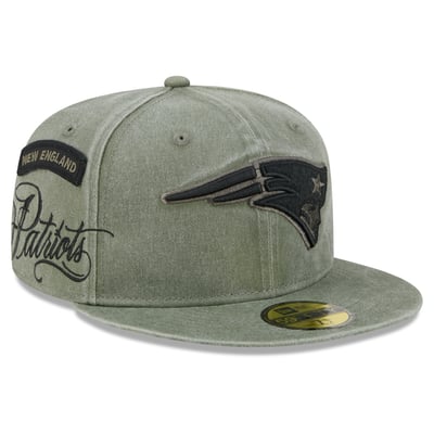 New England Patriots New Era x BJ Betts 2026 Salute To Service 59FIFTY Fitted Hat - Olive