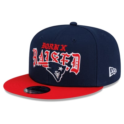 New England Patriots New Era x Born x Raised 9FIFTY Snapback Hat - Navy/Red