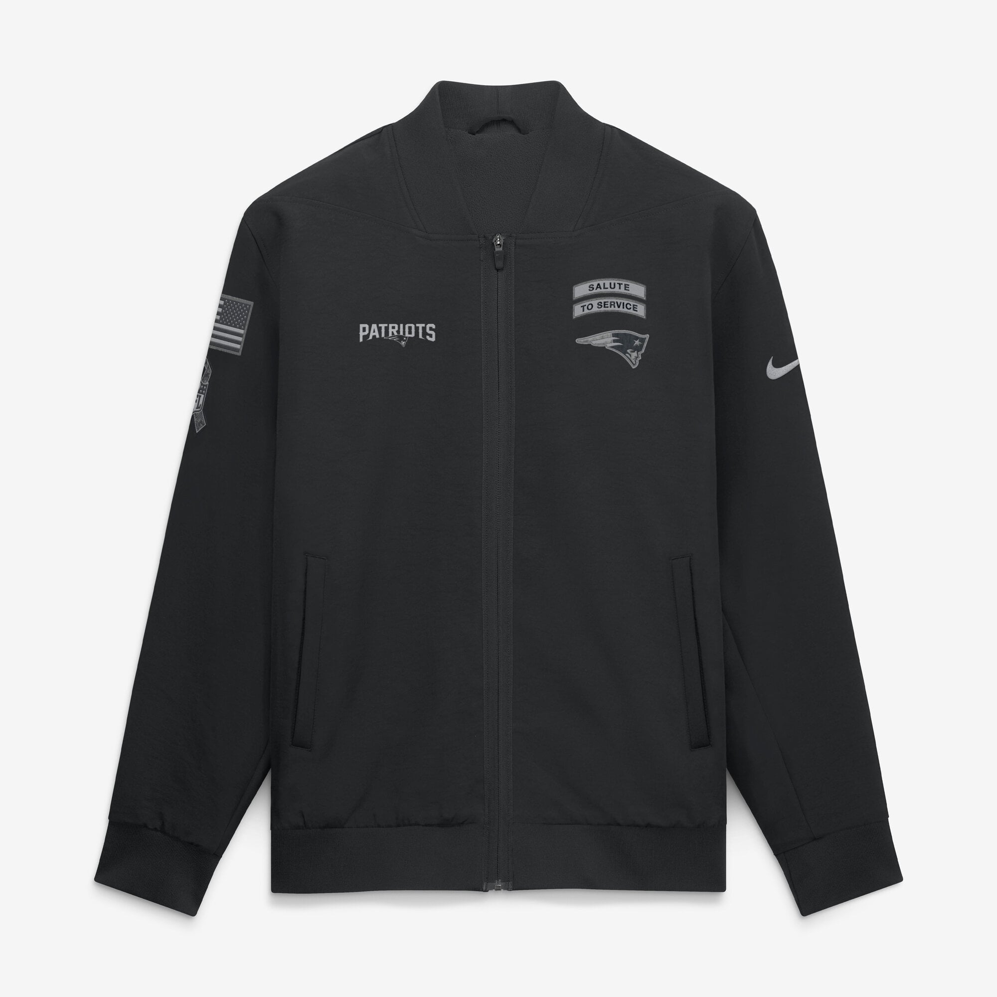 Men's Nike Black New England Patriots 2026 Salute to Service Sideline ...