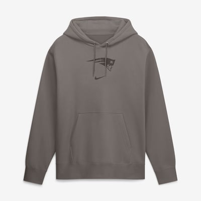  New England Patriots Nike Washed Club Fleece Pullover Sweatshirt - Charcoal