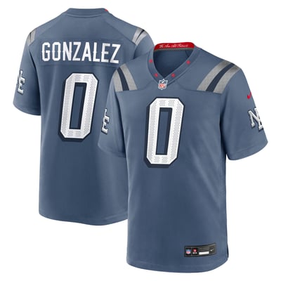 Christian Gonzalez New England Patriots Nike Rivalries Collection Game Jersey - Blue