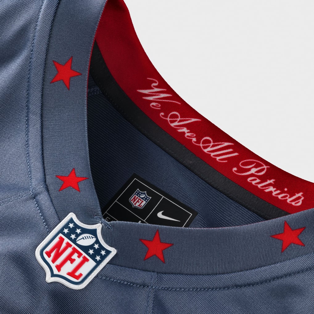 Men's New England Patriots Christian Gonzalez Nike Storm Blue 2025 ...