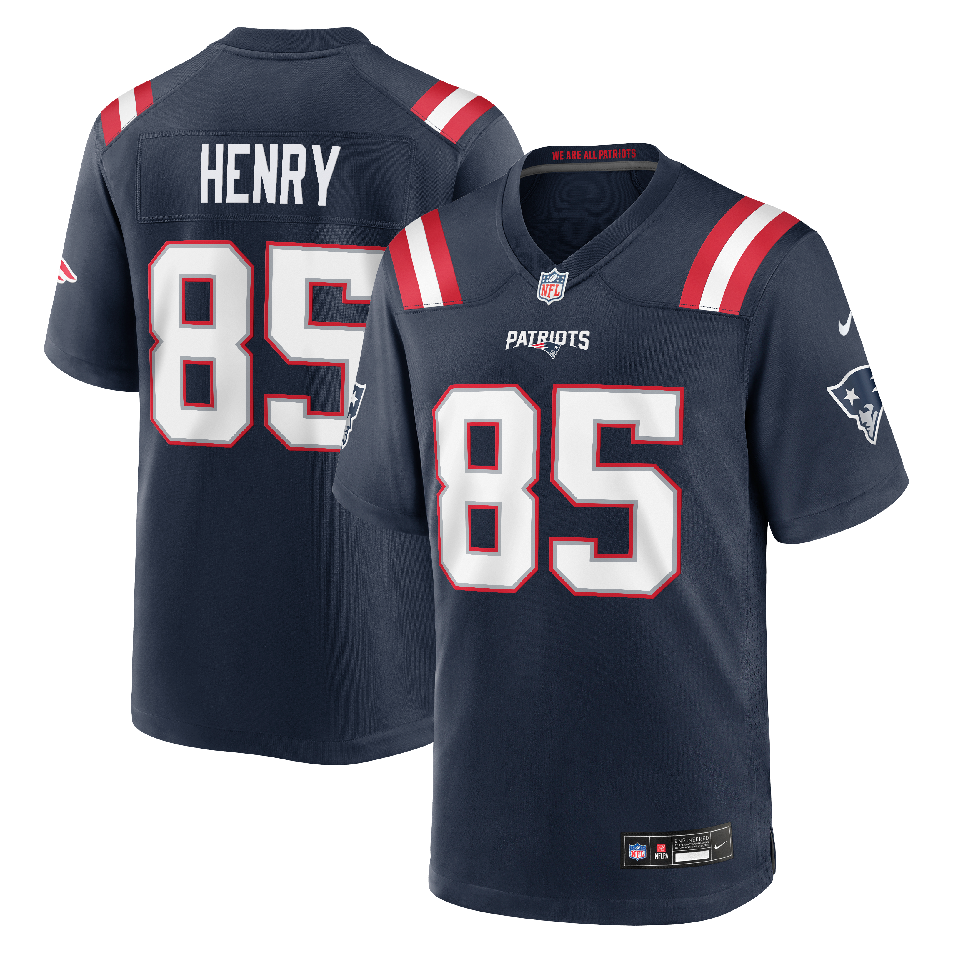 Hunter Henry New England Patriots Team Game Jersey Navy