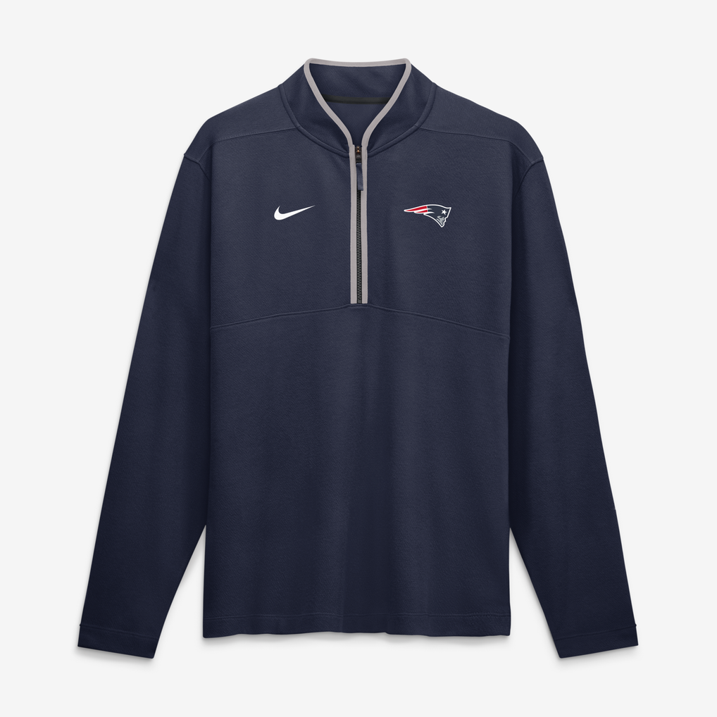 Men's New England Patriots Nike Navy Dri-FIT Victory Half-Zip Pullover