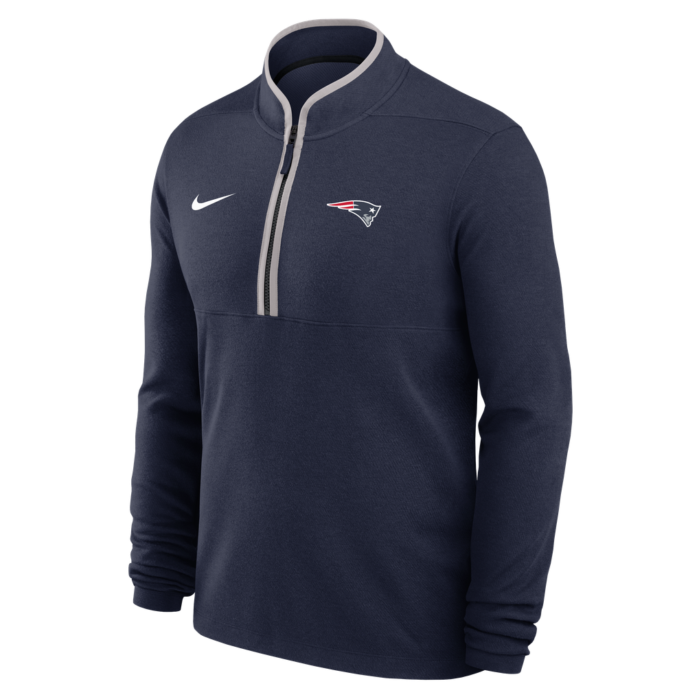 Men's New England Patriots Nike Navy Dri-FIT Victory Half-Zip Pullover