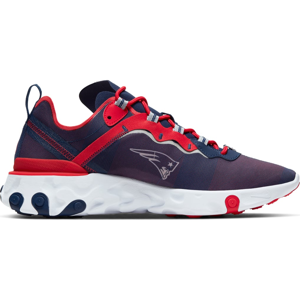 Nike Red and Black React Patriot Sneakers size 6.5 men and 8.5 in women Nike NFL x React Element 55 New England Patriots for Sale  main image 4