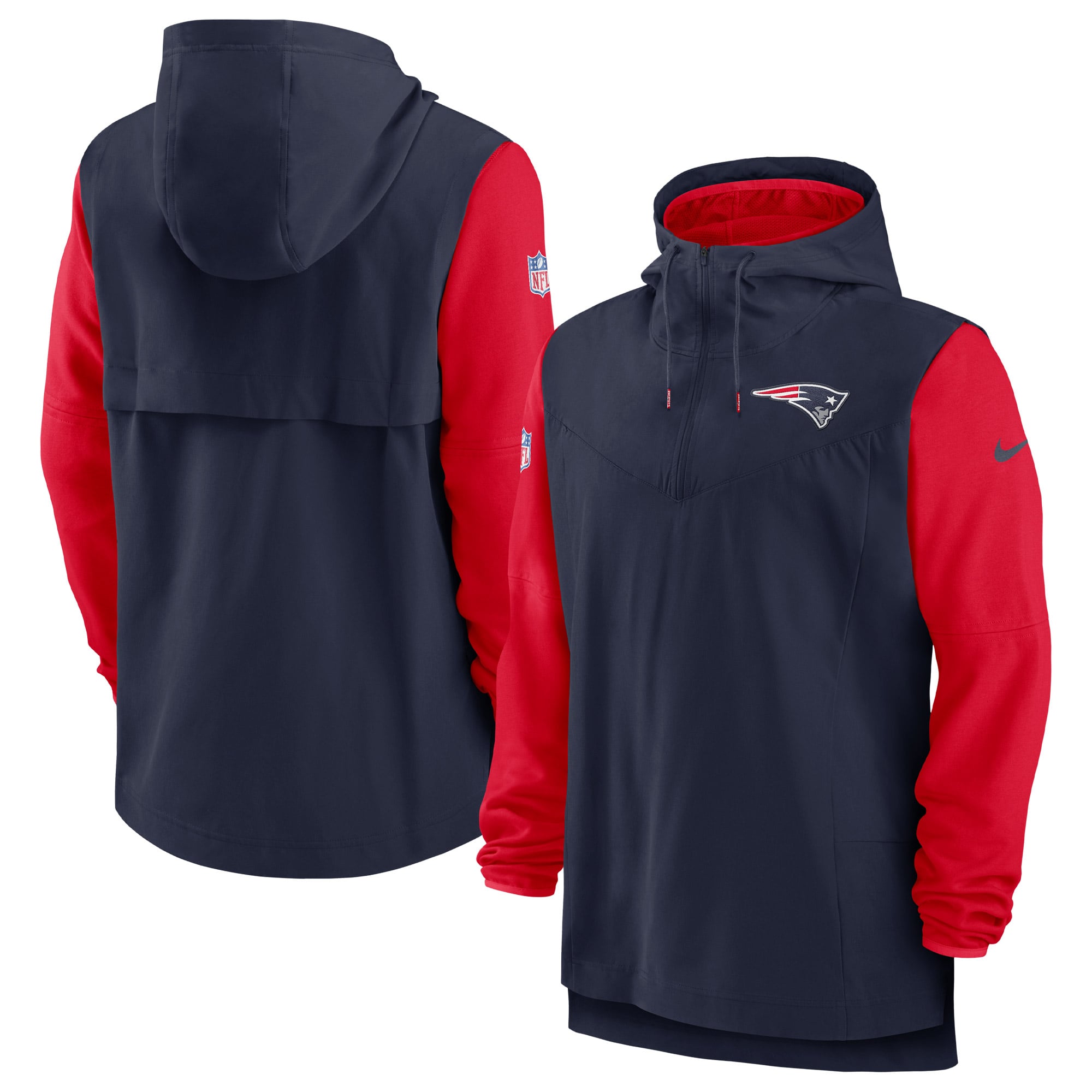 Men's Nike Navy/Red New England Patriots Sideline Player Quarter