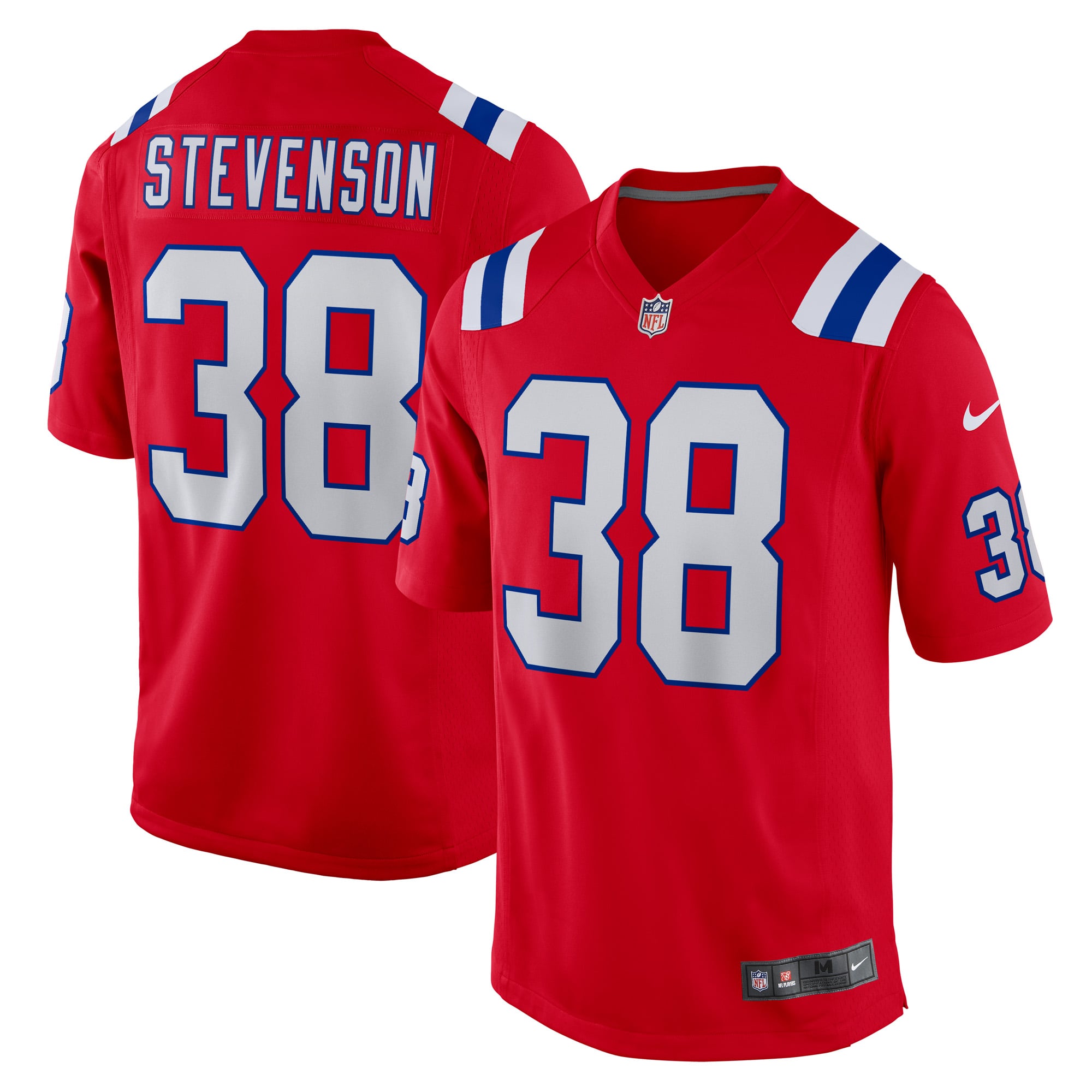 Men's Nike Rhamondre Stevenson Red New England Patriots Alternate