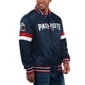 New England Patriots Starter Home Game Satin Full-Snap Varsity Jacket ...
