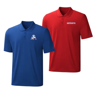 New England Patriots Starter Vintage Logo Polo Set - Royal/Red