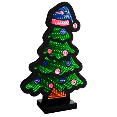 New England Patriots 12" Christmas Tree LED Infinity Light