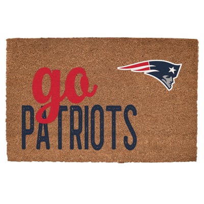 New England Patriots 20" x 30" Go Team Coir Door Mat
