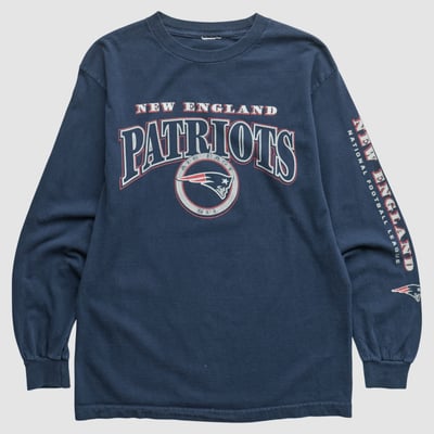 New England Patriots 2000s Long Sleeve T-shirt - Navy - M by Fanatics Real Vintage