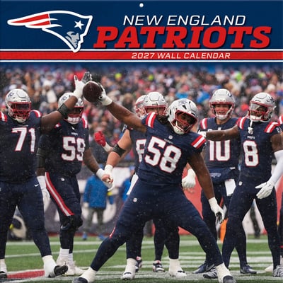 New England Patriots 2027 12” x 12” Team Wall Calendar