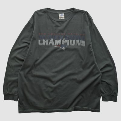 New England Patriots Adidas 2000s Long Sleeve T-shirt - Black - XL by Fanatics Real Vintage