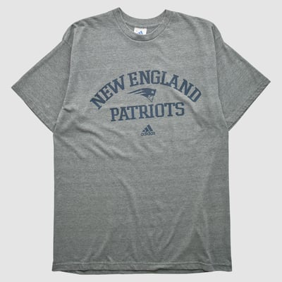 New England Patriots Adidas 2000s T-shirt - Dark Heather Gray - XL by Fanatics Real Vintage