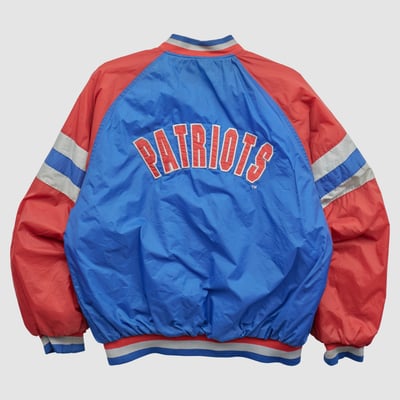 New England Patriots Jerzees 2000s Full Zip Jacket - Blue - L by Fanatics Real Vintage