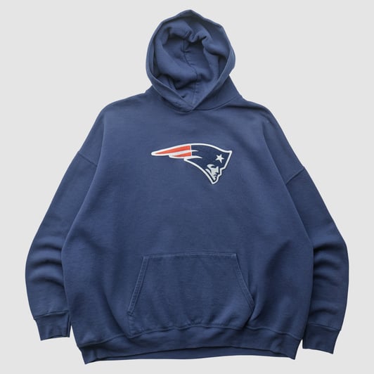 New England Patriots NFL 2000s Hooded Pullover Sweatshirt - Navy - 2XL by Fanatics Real Vintage