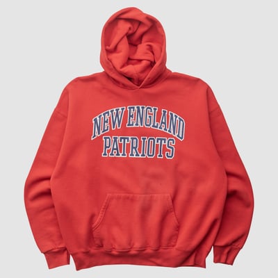 New England Patriots NFL 2000s Hooded Pullover Sweatshirt - Red - S by Fanatics Real Vintage