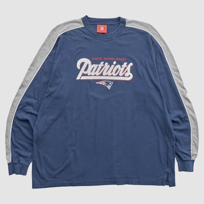New England Patriots NFL 2000s Long Sleeve T-shirt - Navy - 2XL by Fanatics Real Vintage