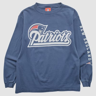 New England Patriots NFL 2000s Long Sleeve T-shirt - Navy - XS by Fanatics Real Vintage