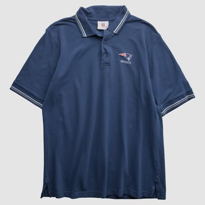 New England Patriots NFL 2000s Polo - Blue - L by Fanatics Real Vintage