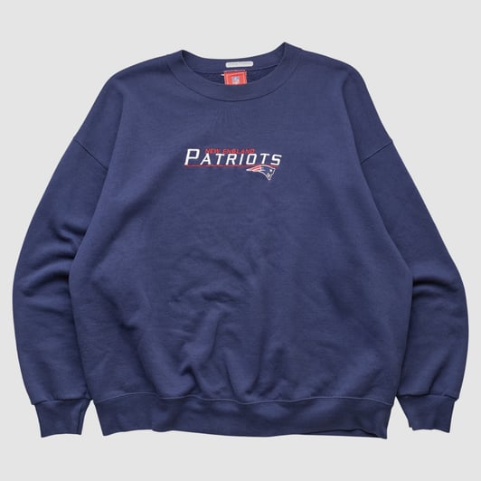 New England Patriots NFL 2000s Pullover Sweatshirt - Navy - L by Fanatics Real Vintage