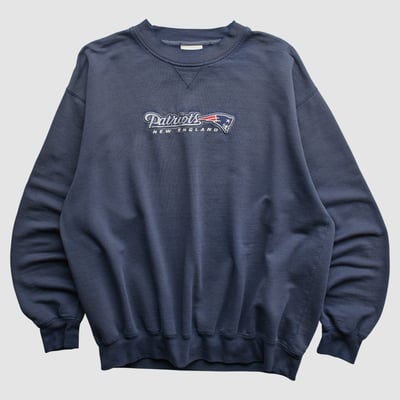 New England Patriots NFL 2000s Pullover Sweatshirt - Navy - L by Fanatics Real Vintage