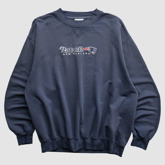 New England Patriots NFL 2000s Pullover Sweatshirt - Navy - L by Fanatics Real Vintage