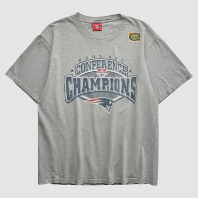 New England Patriots NFL 2003 T-shirt - Heather Gray - M by Fanatics Real Vintage