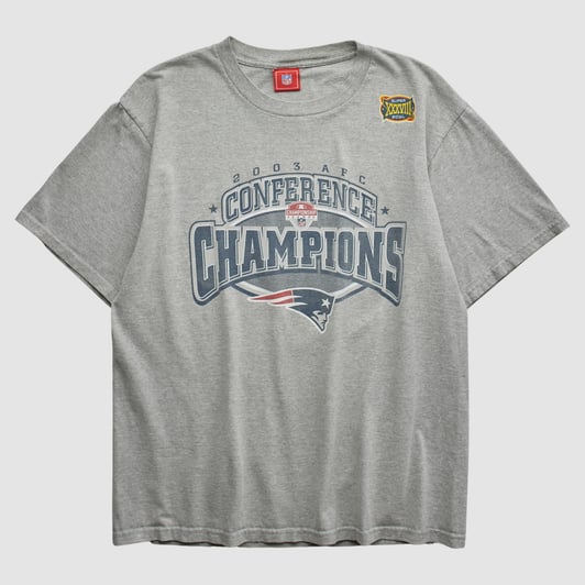 New England Patriots NFL 2003 T-shirt - Heather Gray - M by Fanatics Real Vintage
