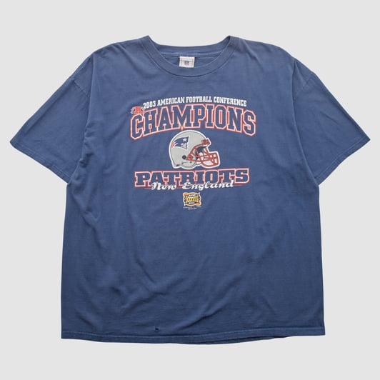 New England Patriots NFL 2003 T-shirt - Navy - 2XL by Fanatics Real Vintage