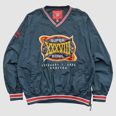 New England Patriots NFL 2004 Pullover Jacket - Navy - M by Fanatics Real Vintage