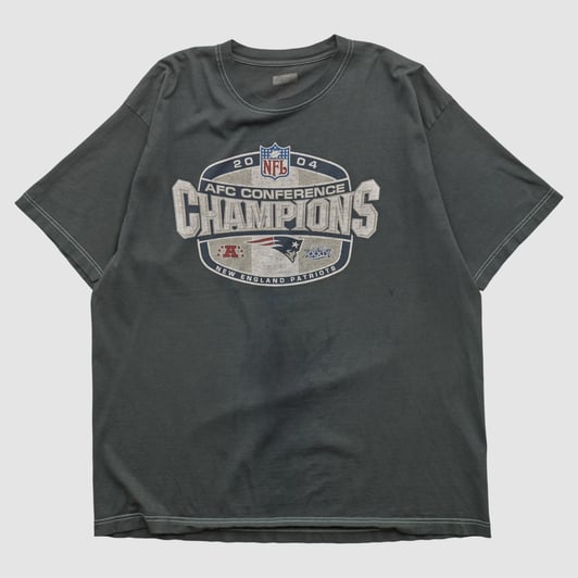 New England Patriots NFL 2004 T-shirt - Charcoal - 2XL by Fanatics Real Vintage