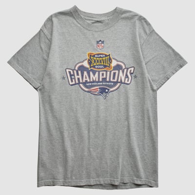 New England Patriots NFL 2004 T-shirt - Heather Gray - S by Fanatics Real Vintage