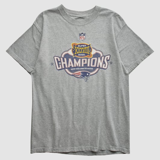 New England Patriots NFL 2004 T-shirt - Heather Gray - S by Fanatics Real Vintage