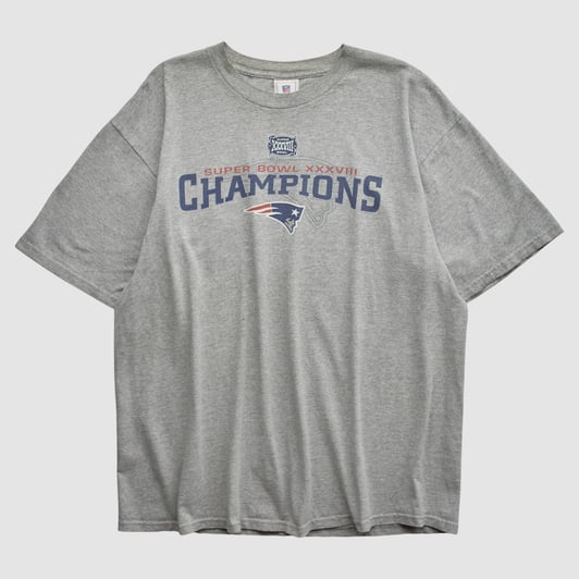 New England Patriots NFL 2004 T-shirt - Heather Gray - XL by Fanatics Real Vintage
