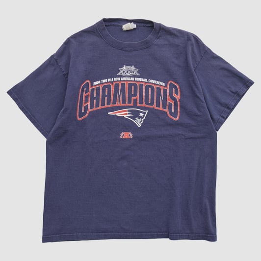 New England Patriots NFL 2004 T-shirt - Navy - L by Fanatics Real Vintage