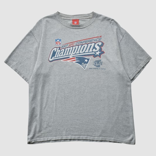 New England Patriots NFL 2007 T-shirt - Heather Gray - L by Fanatics Real Vintage