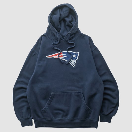 New England Patriots NFL 2010s Hooded Pullover Sweatshirt - Navy - XS by Fanatics Real Vintage