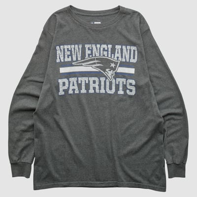 New England Patriots NFL 2010s Long Sleeve T-shirt - Charcoal - XL by Fanatics Real Vintage