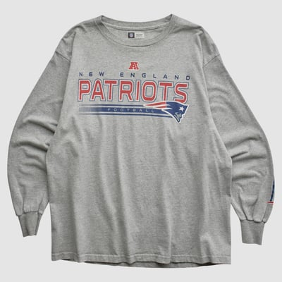 New England Patriots NFL 2010s Long Sleeve T-shirt - Heather Gray - M by Fanatics Real Vintage