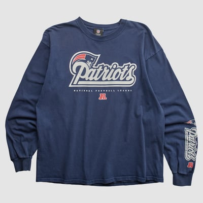 New England Patriots NFL 2010s Long Sleeve T-shirt - Navy - L by Fanatics Real Vintage