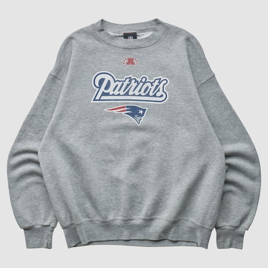New England Patriots NFL 2010s Pullover Sweatshirt - Heather Gray - M by Fanatics Real Vintage