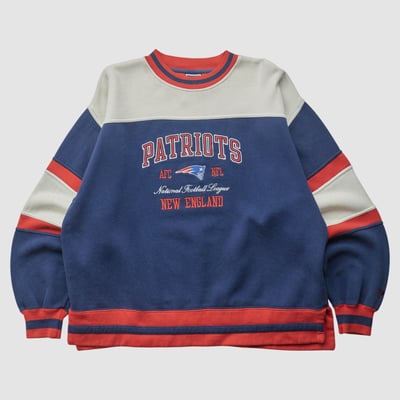 New England Patriots Pro Player 90s Pullover Sweatshirt - Navy - L by Fanatics Real Vintage