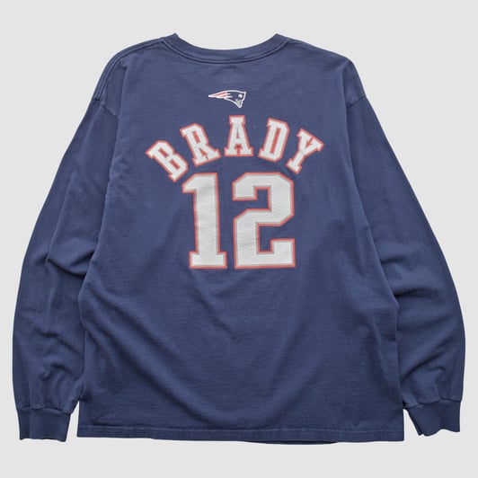 New England Patriots Reebok 2000s Long Sleeve T-shirt - Navy - XL by Fanatics Real Vintage